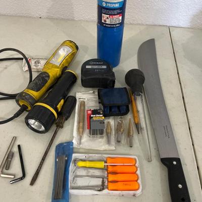 Benzomatic propane, Tramontina machete & misc