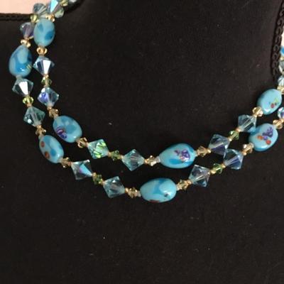 Beautiful Vintage Art Glass and Aurora Borealis
