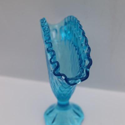 Vintage Art Glass Fan Vase