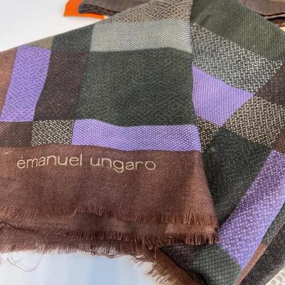 Emanuel Ungaro & Coach scarves with shoe covers