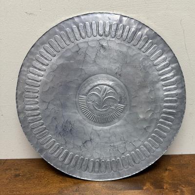 Vintage Wendell August Forge Inc. Large Round Platter #517 Hammered Aluminum