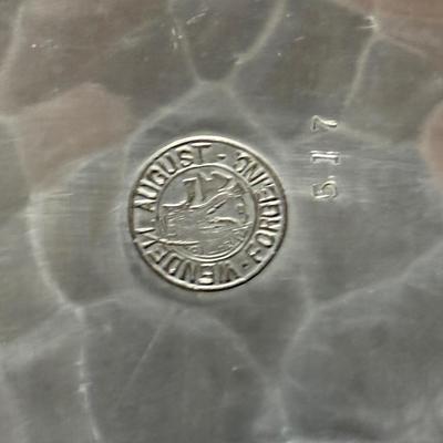 Vintage Wendell August Forge Inc. Large Round Platter #517 Hammered Aluminum
