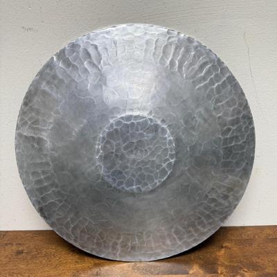 Vintage Wendell August Forge Inc. Large Round Platter #517 Hammered Aluminum