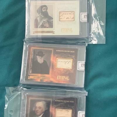 Handwriting Sample Trading Cards (3)