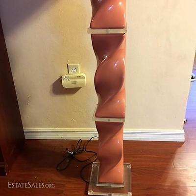 Tall Pink Contemporary Floor Lamp
