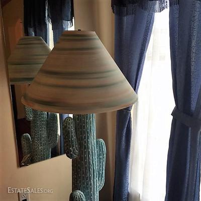 Tall Ceramic Cactus Lamp