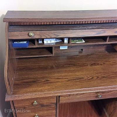 Oak Laminate Rolltop Desk