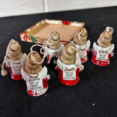 Vintage ceramic Christmas ornaments