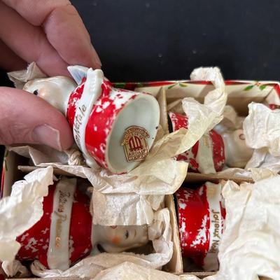 Vintage ceramic Christmas ornaments