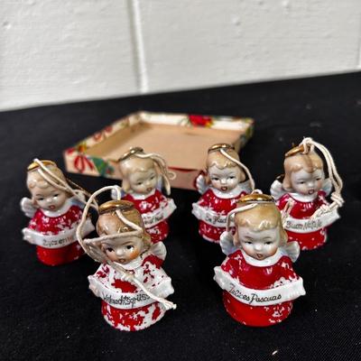 Vintage ceramic Christmas ornaments