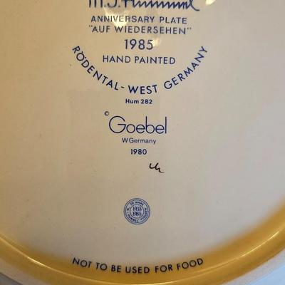 Hummel 1985 Anniversary Plate