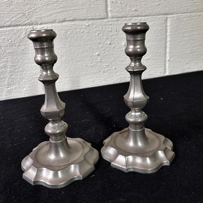 Pewter Candlesticks (pair)