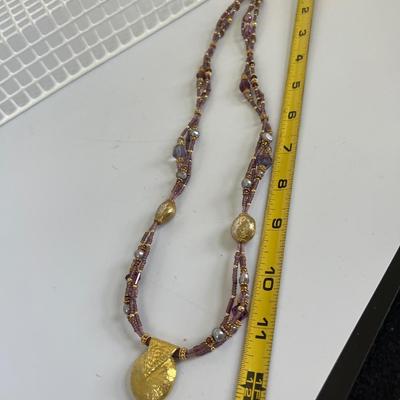 Purple stone necklace