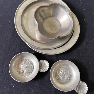 Mixed French & Dutch pewter