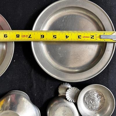 Mixed French & Dutch pewter