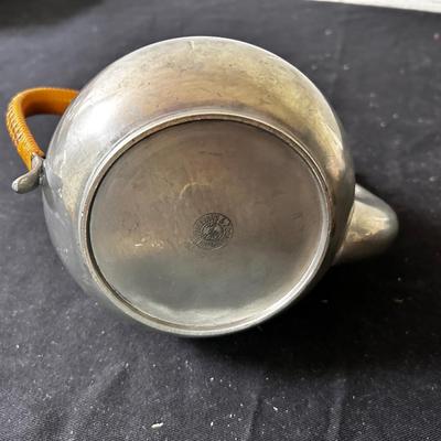 Dutch pewter teapot & water pitchers