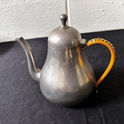 Dutch pewter teapot & water pitchers