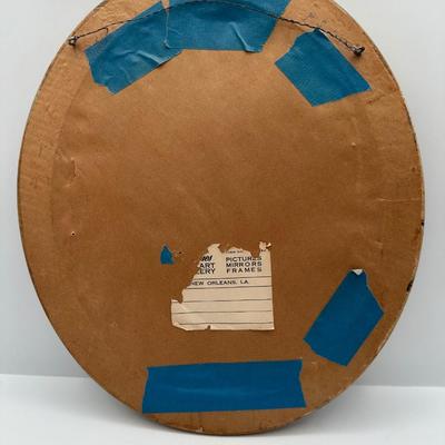 Pair of Vintage Prints in Oval Frames