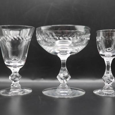 Vintage Stemware Set of Glasses