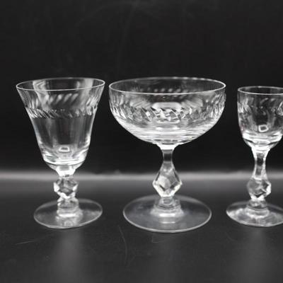 Vintage Stemware Set of Glasses