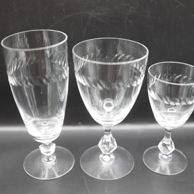 Vintage Stemware Set of Glasses