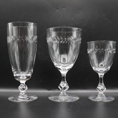 Vintage Stemware Set of Glasses