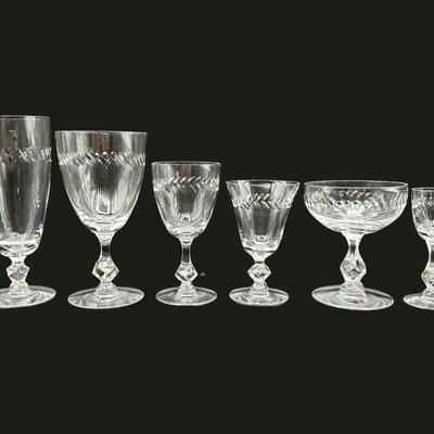 Vintage Stemware Set of Glasses