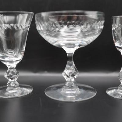 Vintage Stemware Set of Glasses