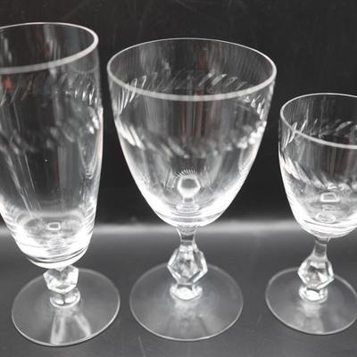 Vintage Stemware Set of Glasses