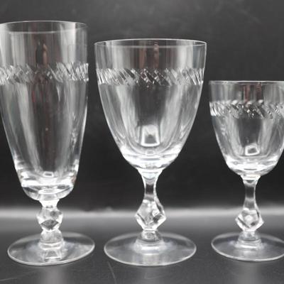 Vintage Stemware Set of Glasses