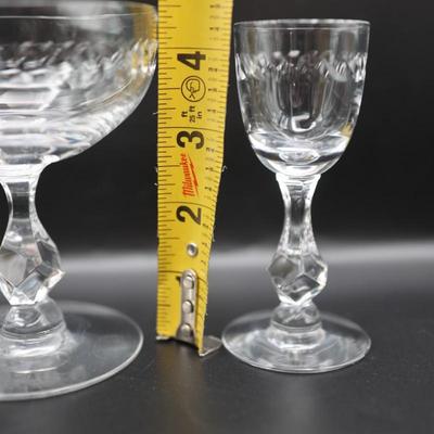 Vintage Stemware Set of Glasses