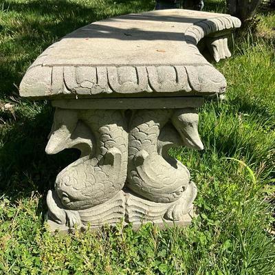 O572 Dolphin Concrete Bench