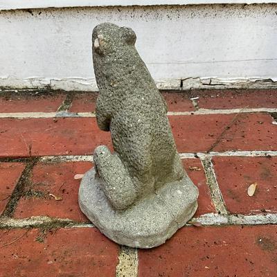 O583 Small Concrete Bird & Frog Statues