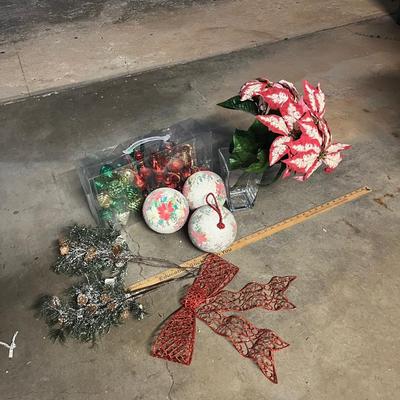 Christmas ornaments and floral