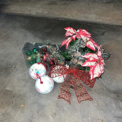 Christmas ornaments and floral
