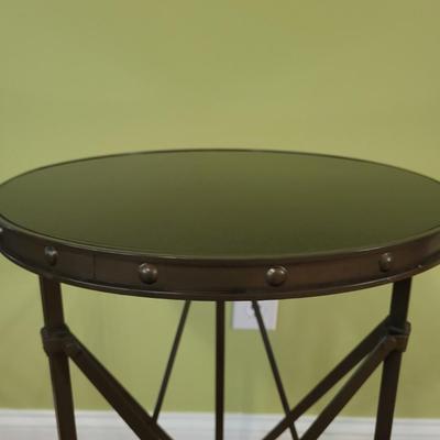 Metal End Table with Marble Top (LR-EL)