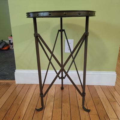 Metal End Table with Marble Top (LR-EL)