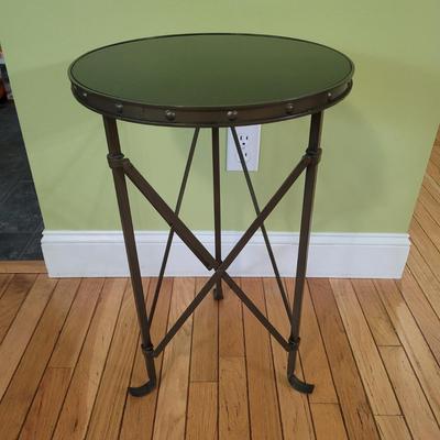 Metal End Table with Marble Top (LR-EL)