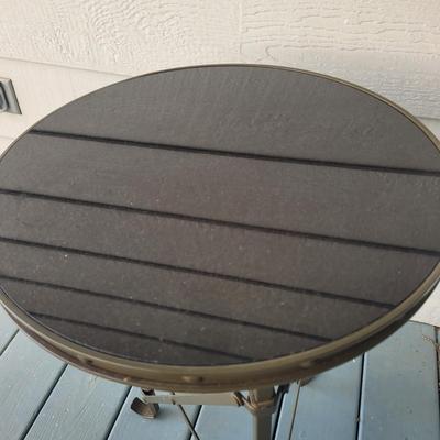 Metal End Table with Marble Top (LR-EL)