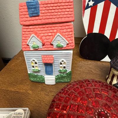 4th of July Decor Lot: Red, White and Blue items