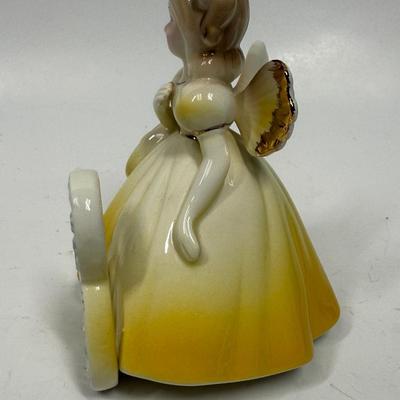 JOSEF ORIGINALS BIRTHDAY ANGEL GIRL FIGURINE 8 Year old 8th Golden Dress with original box