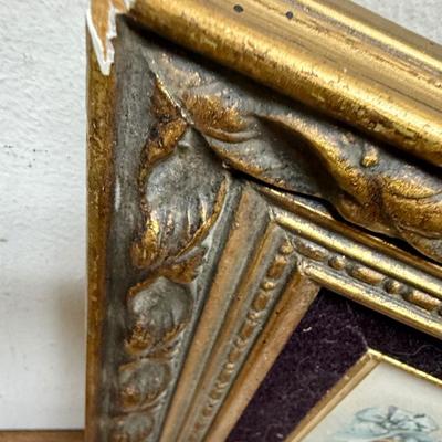 Framed Art: Victorian Style Image of Children Dressing a Dog