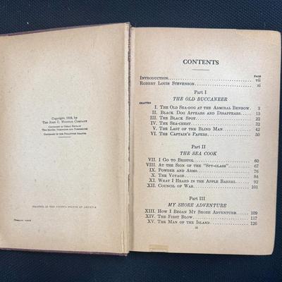 Antique 1924 Hardback Edition of Treasure Island by Robert Louis Stevenson