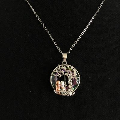 Very cute 925 silver tree of life crystal pendant for sisters