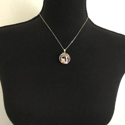 Very cute 925 silver tree of life crystal pendant for sisters