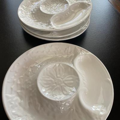 Williams Sonoma Grande Cuisine White Artichoke Plates (Portugal) - Set of 4