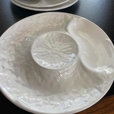 Williams Sonoma Grande Cuisine White Artichoke Plates (Portugal) - Set of 4