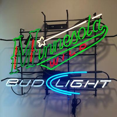 Minnesota Wild Bud Light neon light