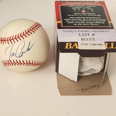 Joe Carter OMLB Signed Autographed Baseball