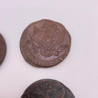 Four Copper 5 Kopeks 1763-1788 (ST-SS)